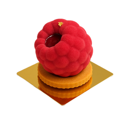 Entremets individuels en trompe l'oeil,  bavaroise fruits , biscuit, insert …