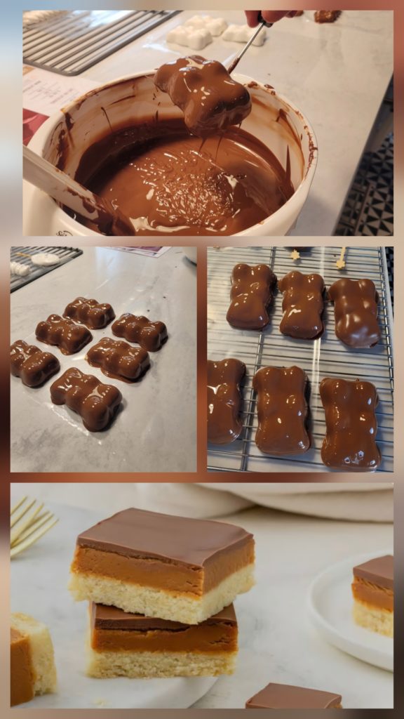 Atelier confiserie : Guimauve oursons chocolat, caramel beurre salé, shortbread...